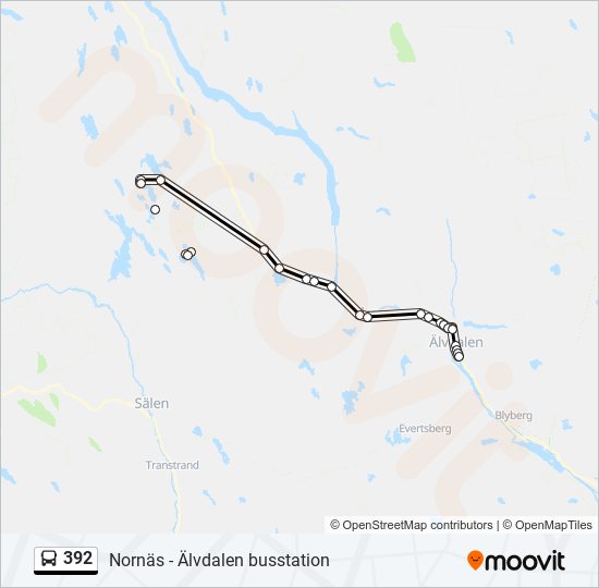 392 bus Line Map