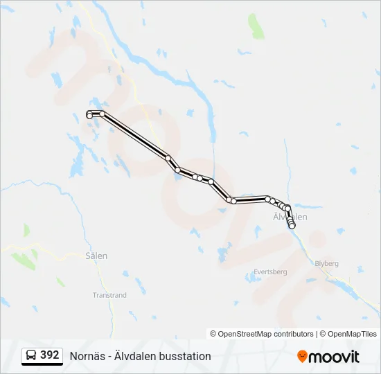 392 Bus Line Map
