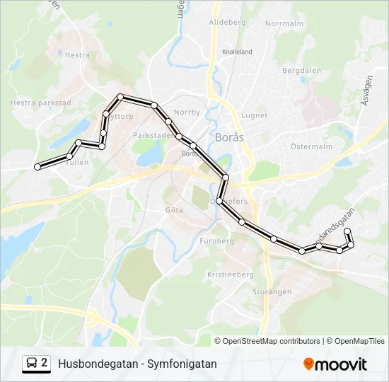 2 Bus Line Map
