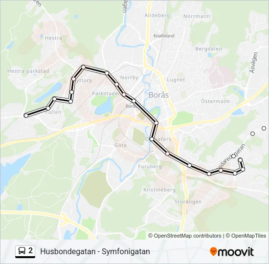 2 Bus Line Map