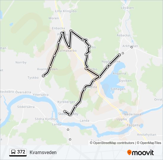 372 bus Line Map