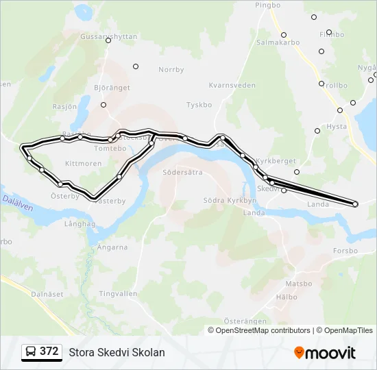 372 Bus Line Map