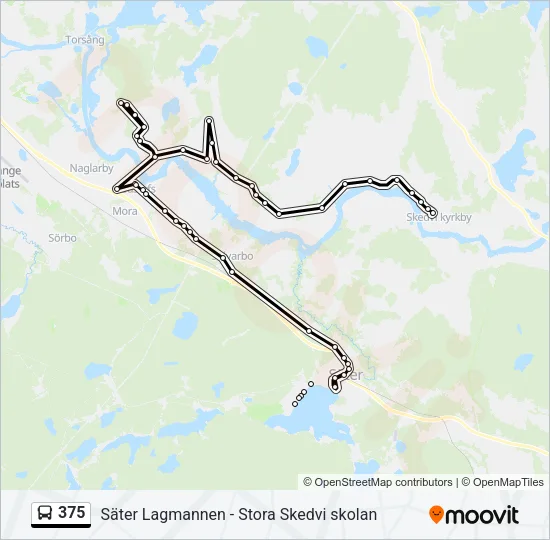 375 Bus Line Map