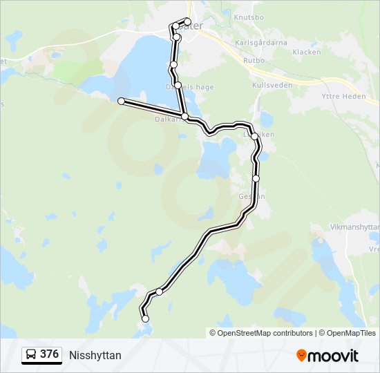 376 bus Line Map