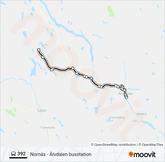 392 Bus Line Map