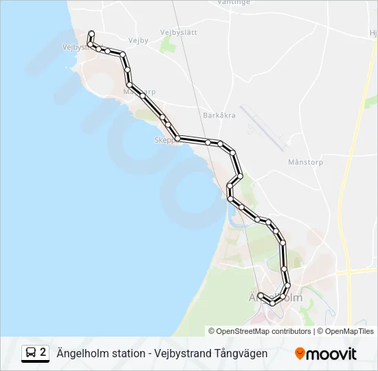 2 Bus Line Map