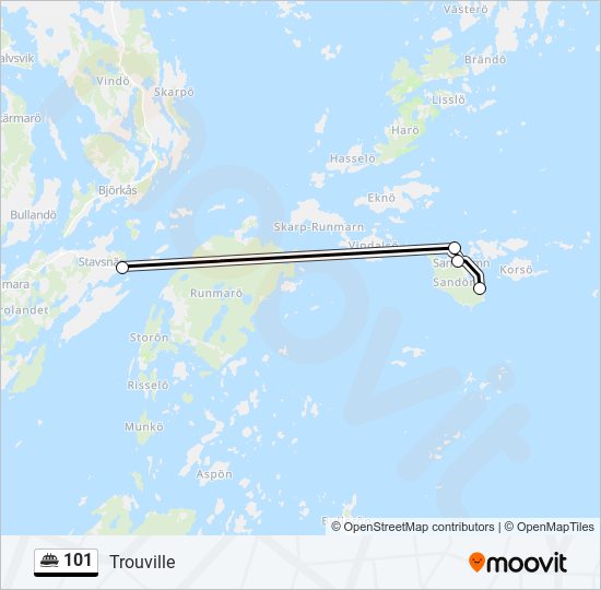 101 ferry Line Map