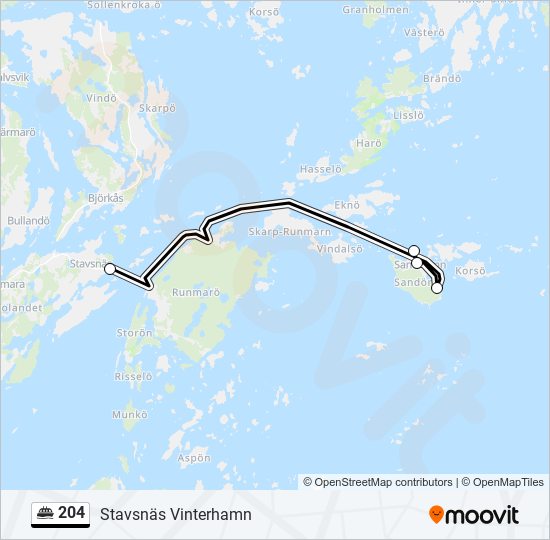 204 ferry Line Map