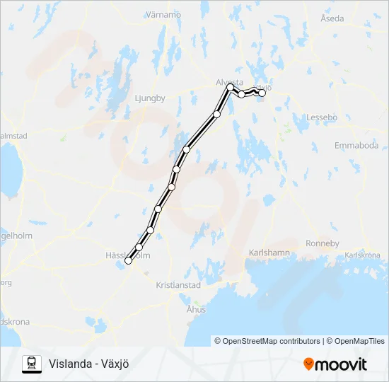 KRÖSATÅG Train Line Map