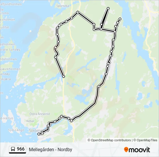 966 Bus Line Map