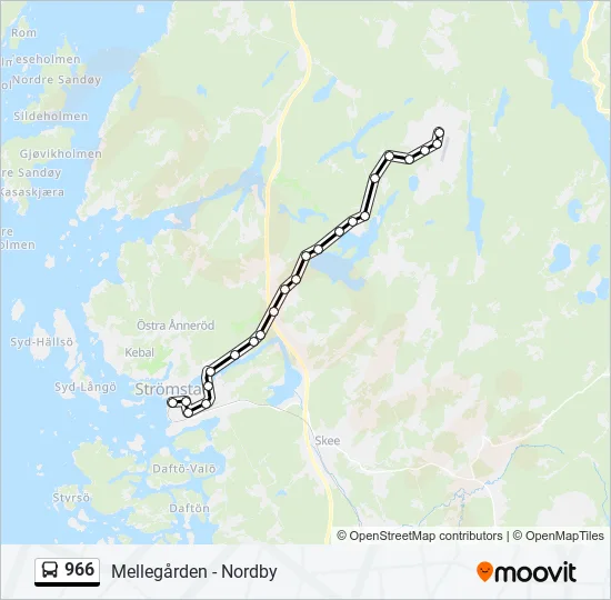 966 Bus Line Map