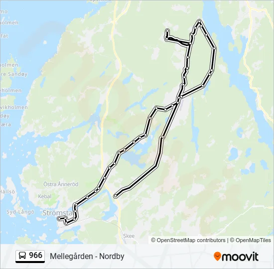966 Bus Line Map