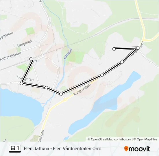 1 Bus Line Map
