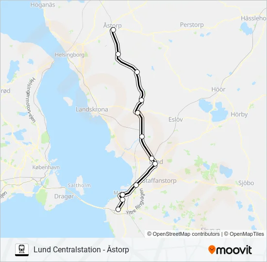 PÅGATÅGEN  Line Map