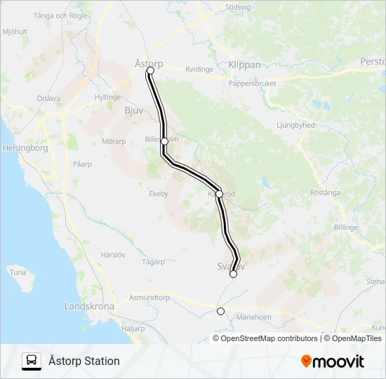 PÅGATÅGEN Bus Line Map