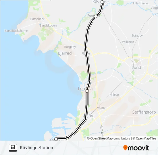 PÅGATÅGEN Bus Line Map