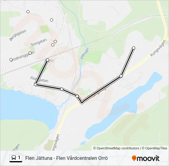 1 Bus Line Map