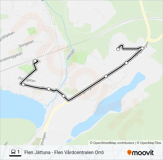 1 Bus Line Map
