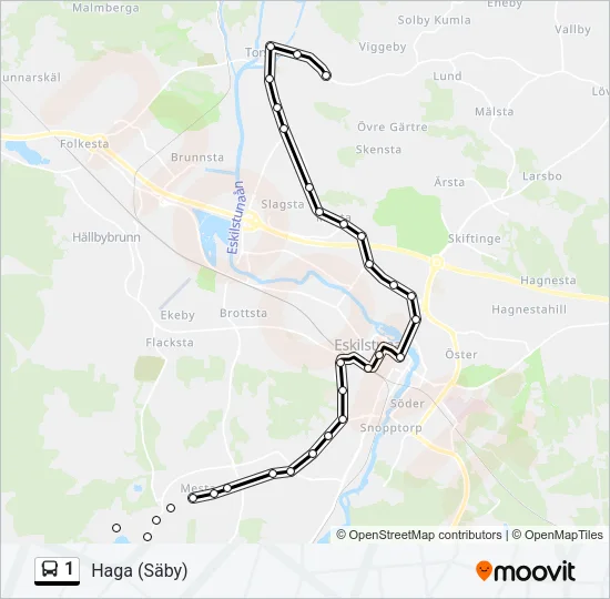 1 Bus Line Map