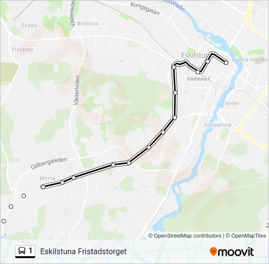 1 Bus Line Map