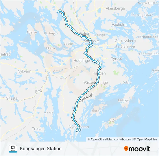 PENDELTÅG Train Line Map