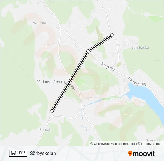 927 Bus Line Map