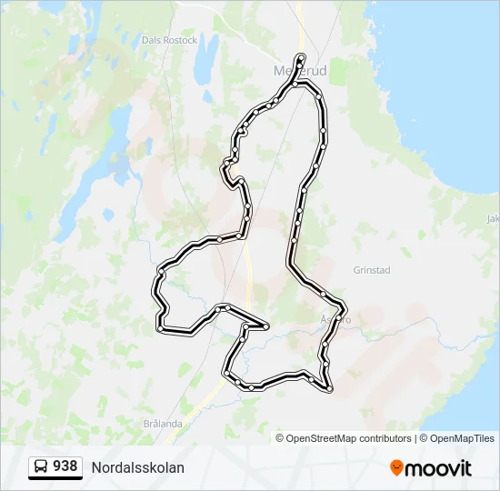 938 Bus Line Map