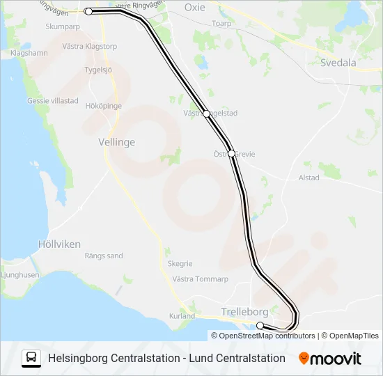 PÅGATÅGEN Bus Line Map