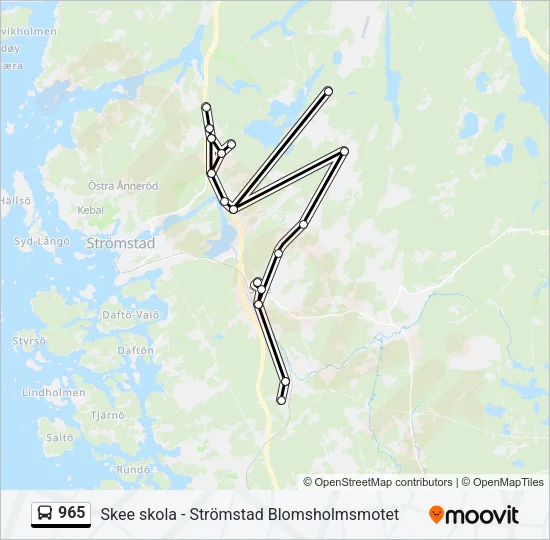 965 Bus Line Map