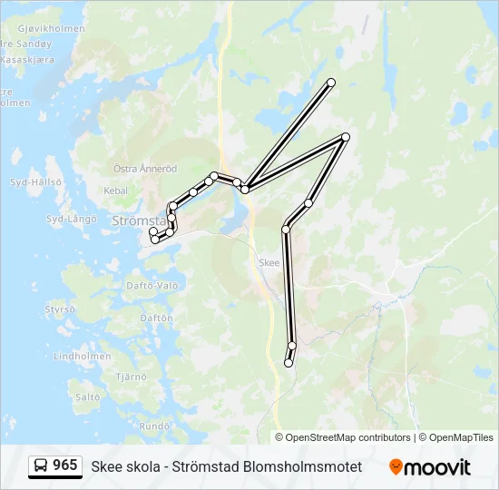 965 Bus Line Map