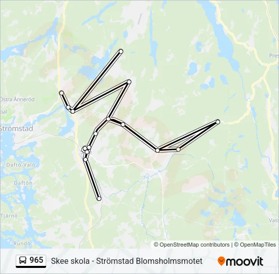 965 Bus Line Map