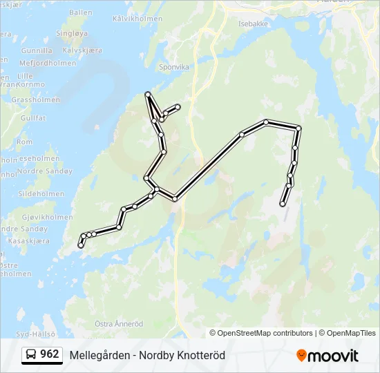 962 Bus Line Map