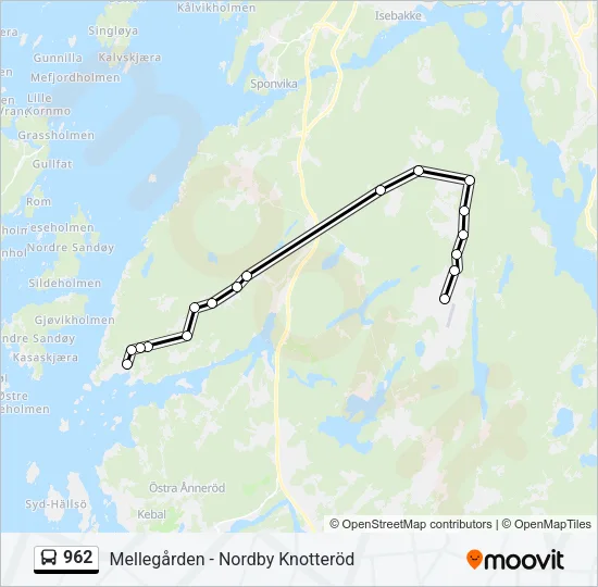 962 Bus Line Map