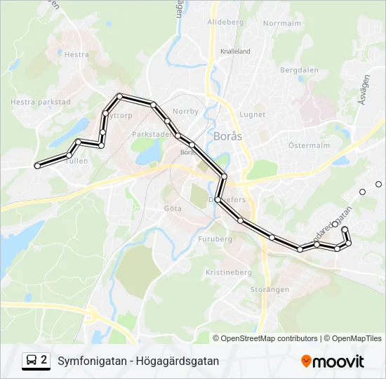 2 Bus Line Map