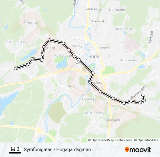 2 Bus Line Map