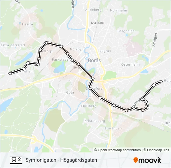 2 Bus Line Map