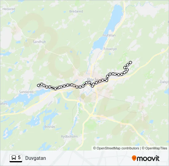 5 Bus Line Map