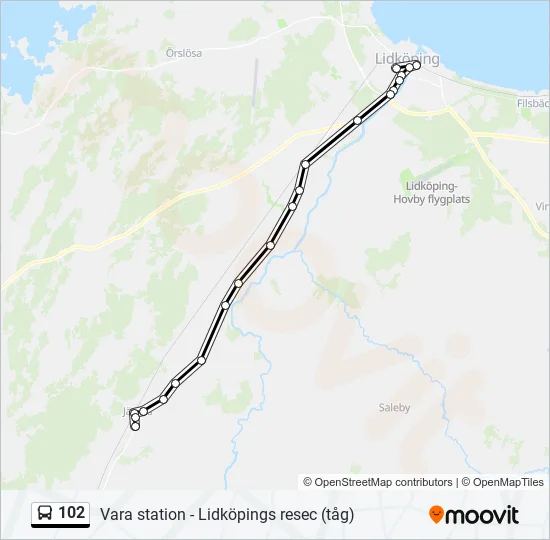 102  Line Map