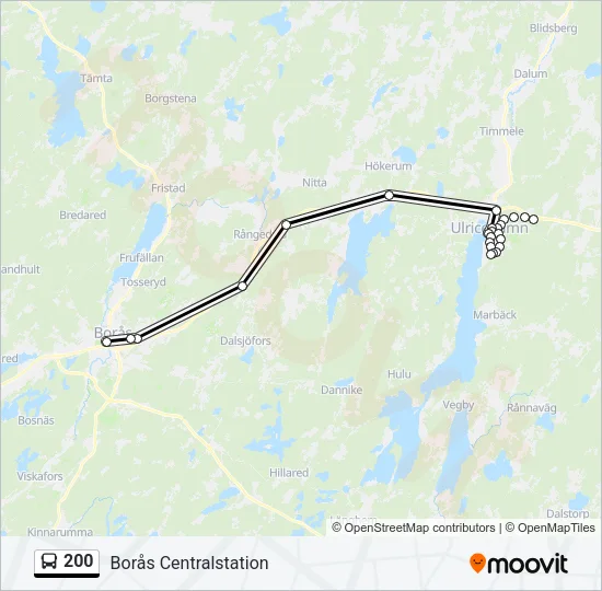 200 Bus Line Map
