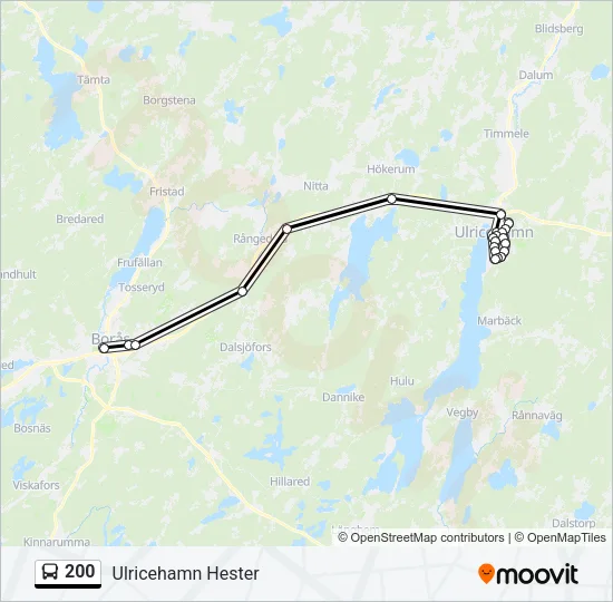 200 Bus Line Map