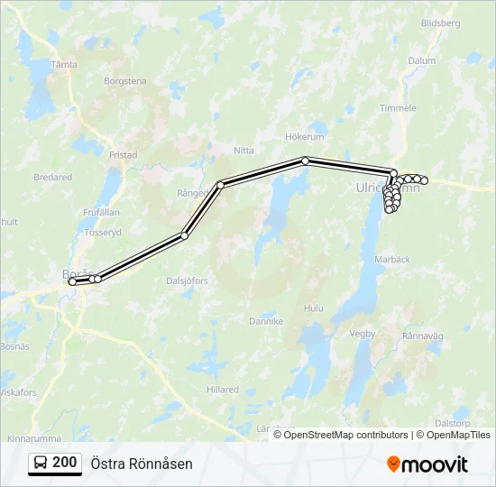 200 Bus Line Map