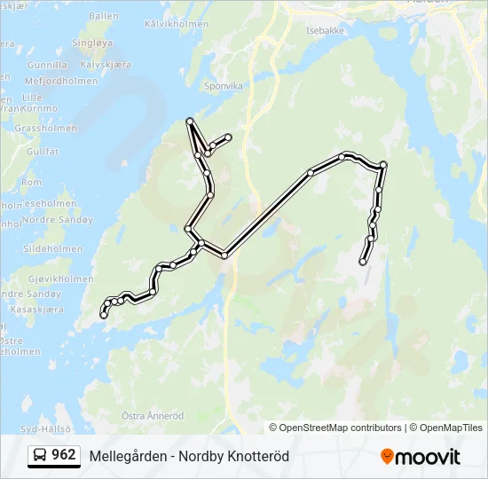 962 Bus Line Map