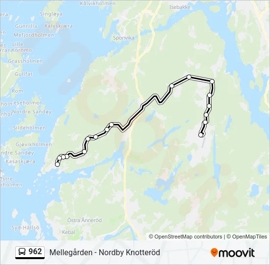 962 Bus Line Map