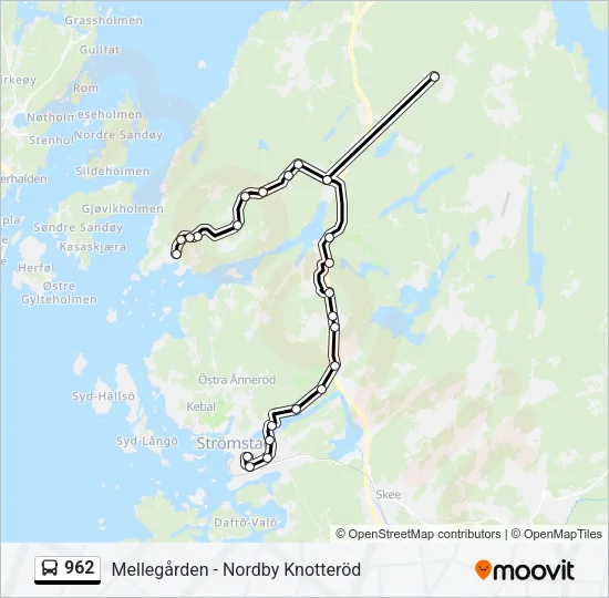 962 Bus Line Map