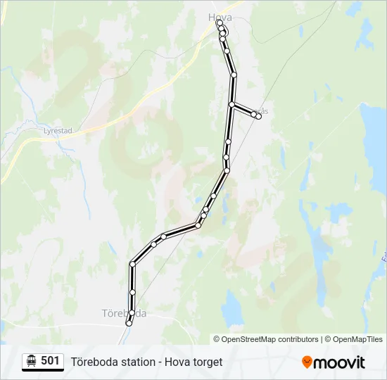501 Cable Car Line Map