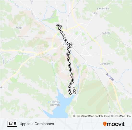 8 bus Line Map