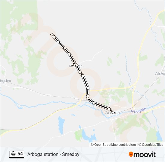 54 cable car Line Map