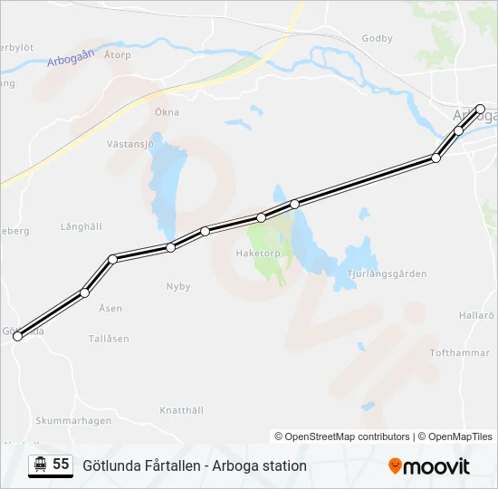 55 Cable Car Line Map