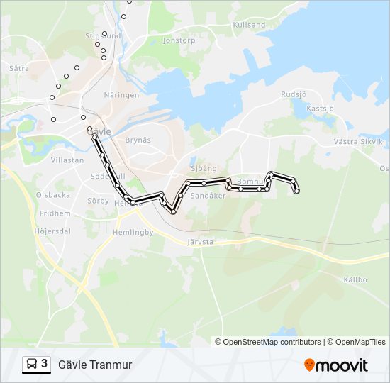 3 bus Line Map