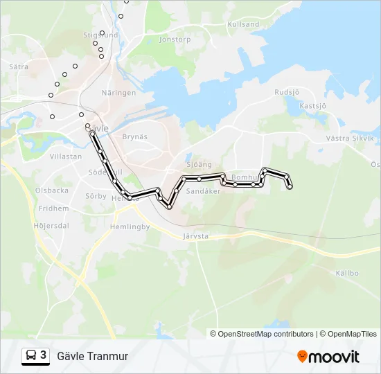 3 Bus Line Map